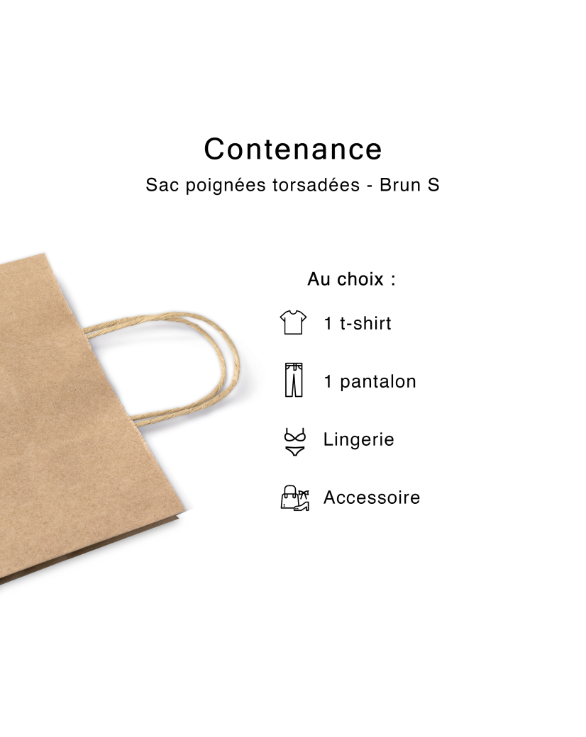 Sac poignées plates blanc