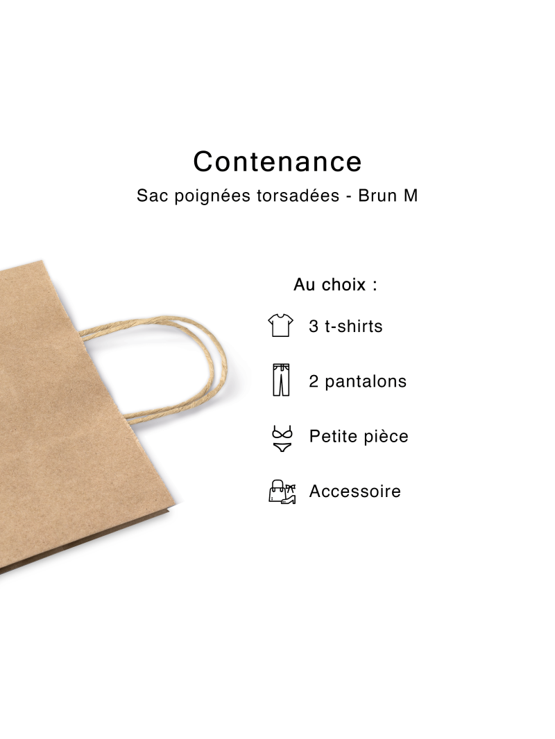 Sac poignées plates blanc