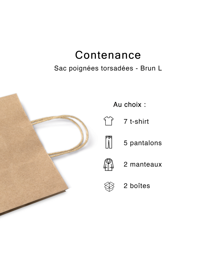 Sac poignées plates blanc