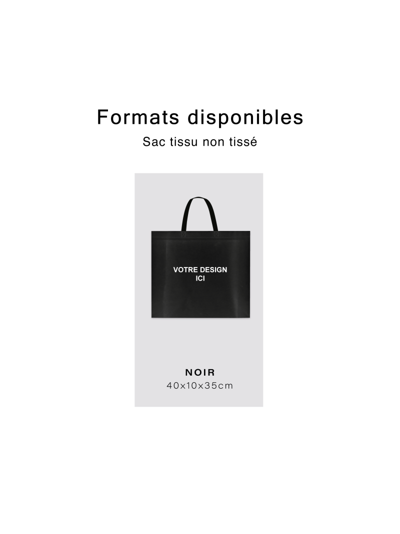 SAC TISSU NON TISSE NOIR