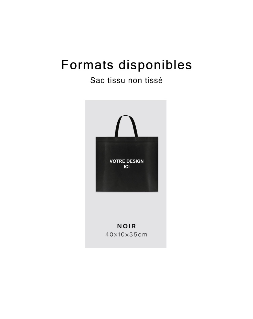 SAC TISSU NON TISSE NOIR