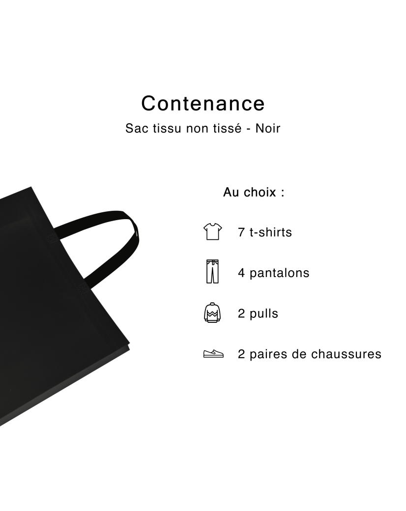 SAC TISSU NON TISSE NOIR