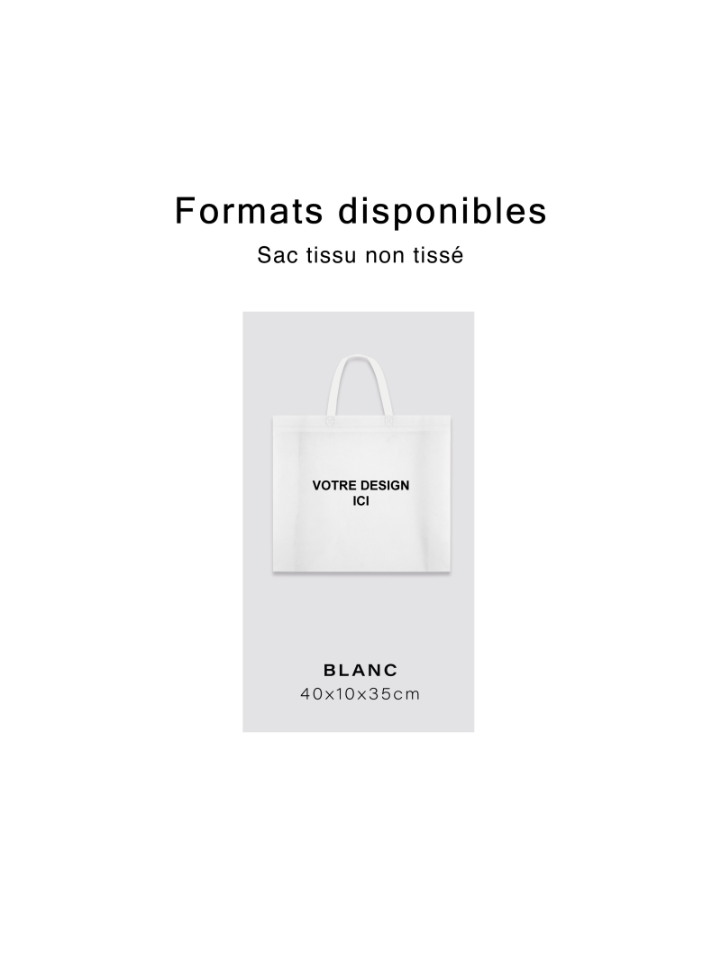 SAC TISSU NON TISSE BLANC