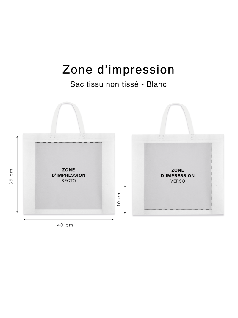 WHITE NON-WOVEN FABRIC BAG