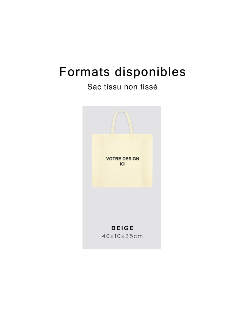 SAC TISSU NON TISSE BEIGE