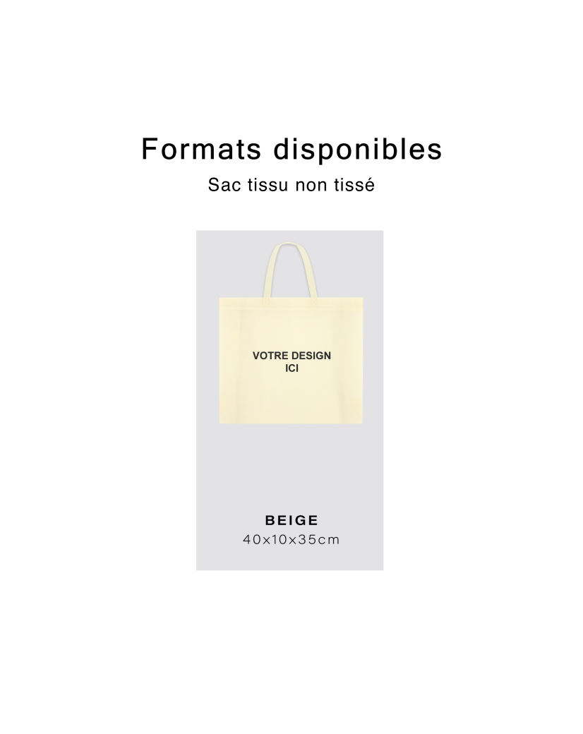 SAC TISSU NON TISSE BEIGE