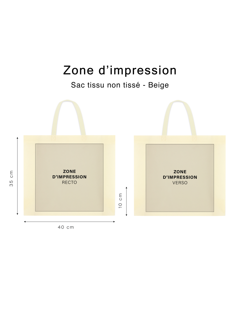 BEIGE NON-WOVEN FABRIC BAG