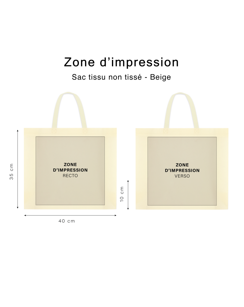 BOLSA DE TELA NO TEJIDA BEIGE