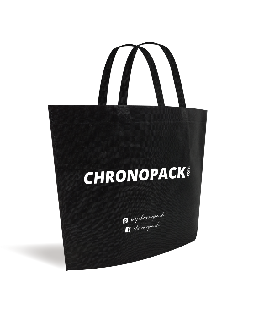 NON-WOVEN FABRIC BAG BLACK - L