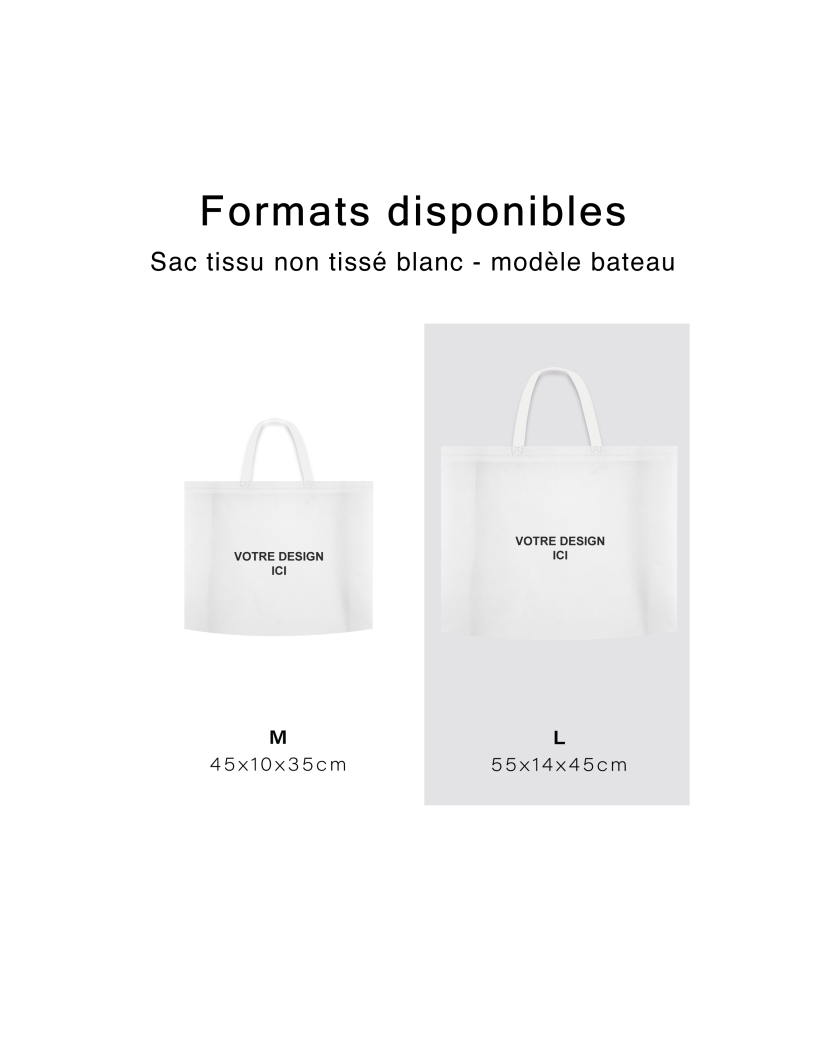 SAC TISSU NON TISSE NOIR - L