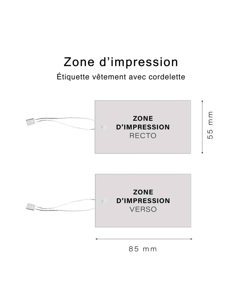 ETIQUETTE VËTEMENT & CORDELETTE - KRAFT 5,5X8,5CM