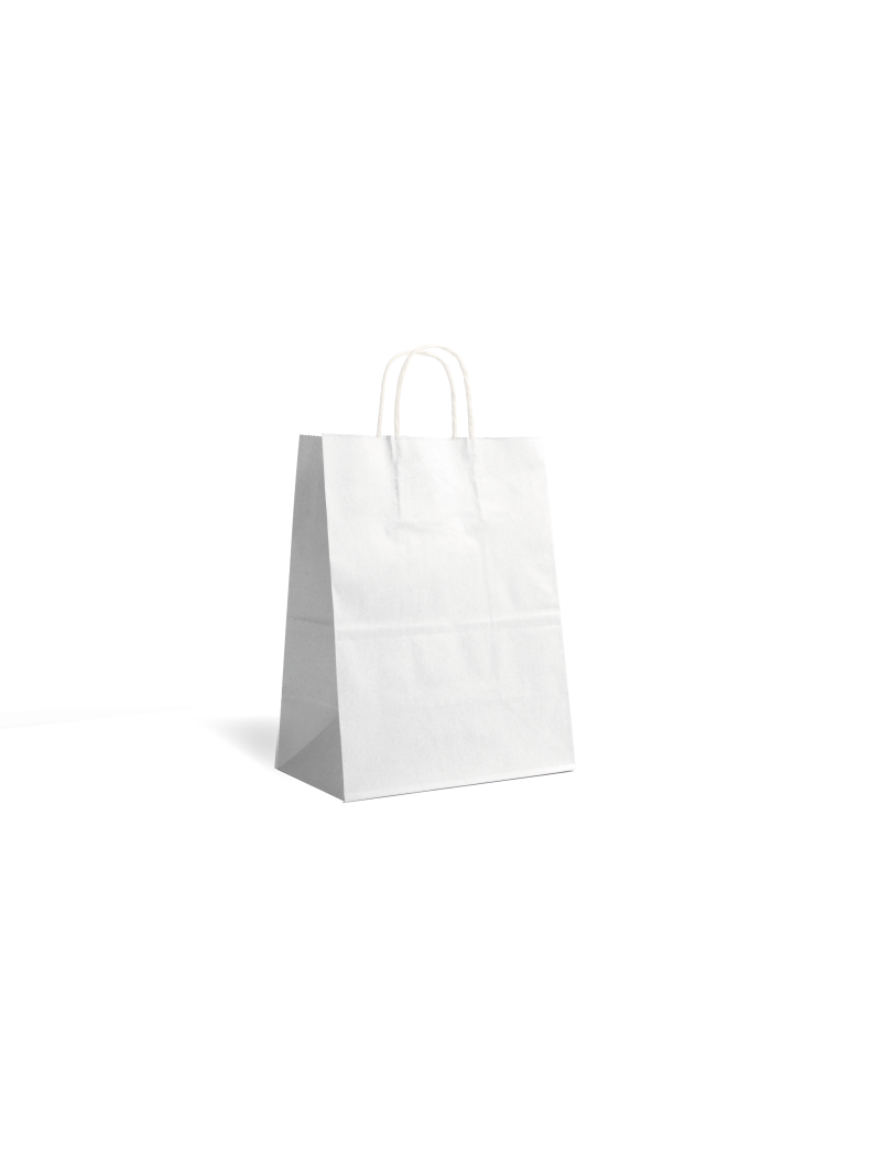 Twisted handle bag - White S without print