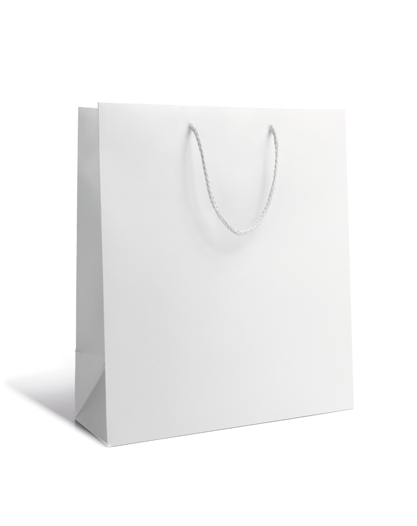 Luxury paper bag - White M unprinted