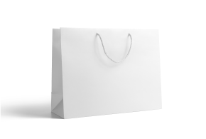 Sac papier Luxe - Blanc L sans impression