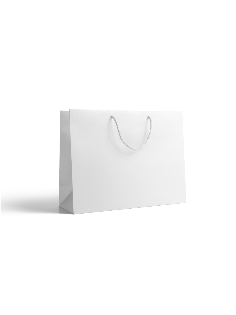 Sac papier Luxe - Blanc L sans impression