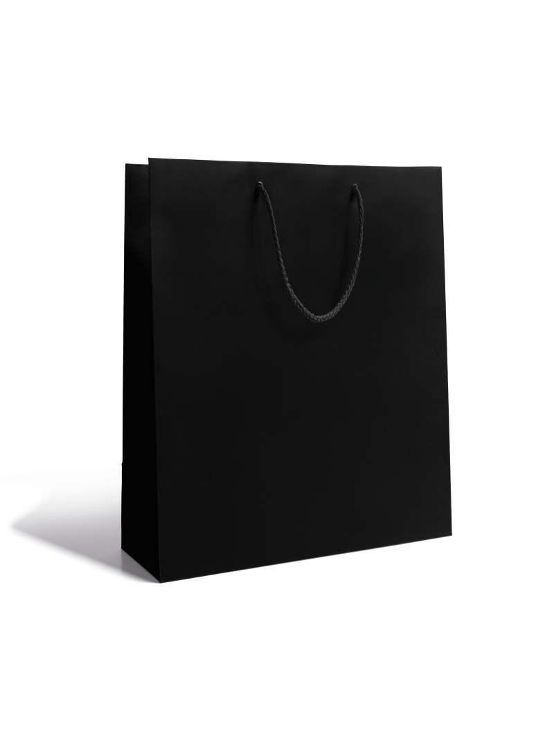 Sac papier Luxe - Noir M sans impression