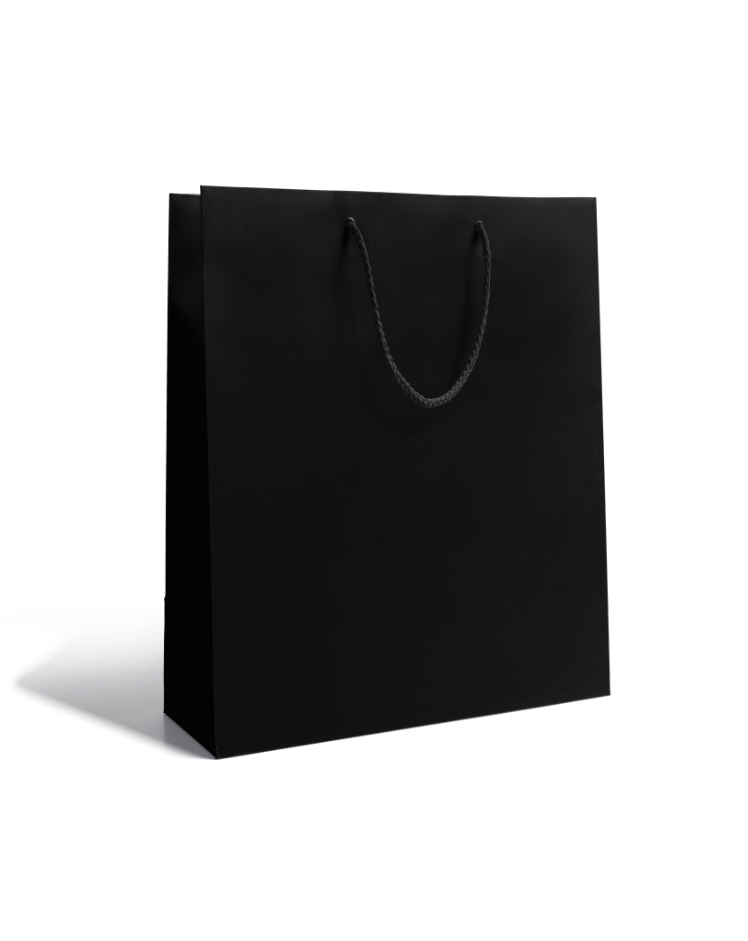 Sac papier Luxe - Noir M sans impression