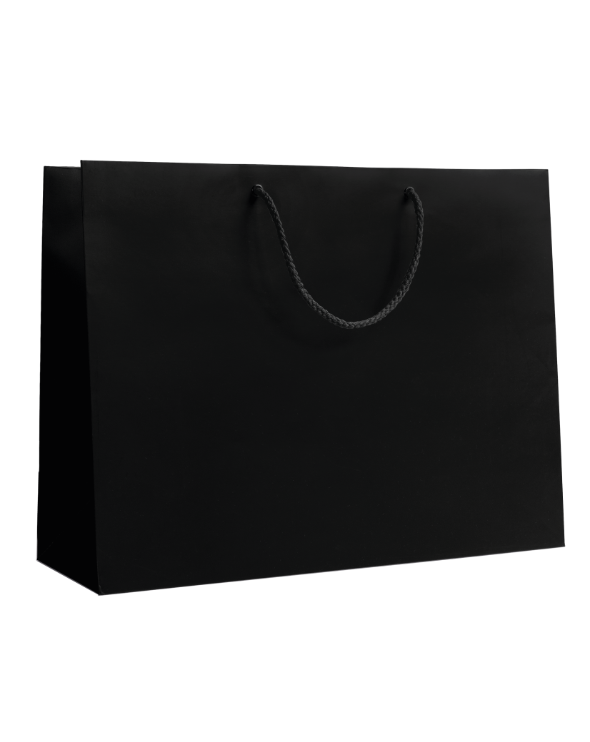 Luxury paper bag - Black L unprinted