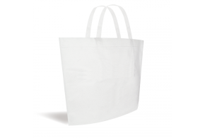 Non-woven fabric bag, boat style - White L without print