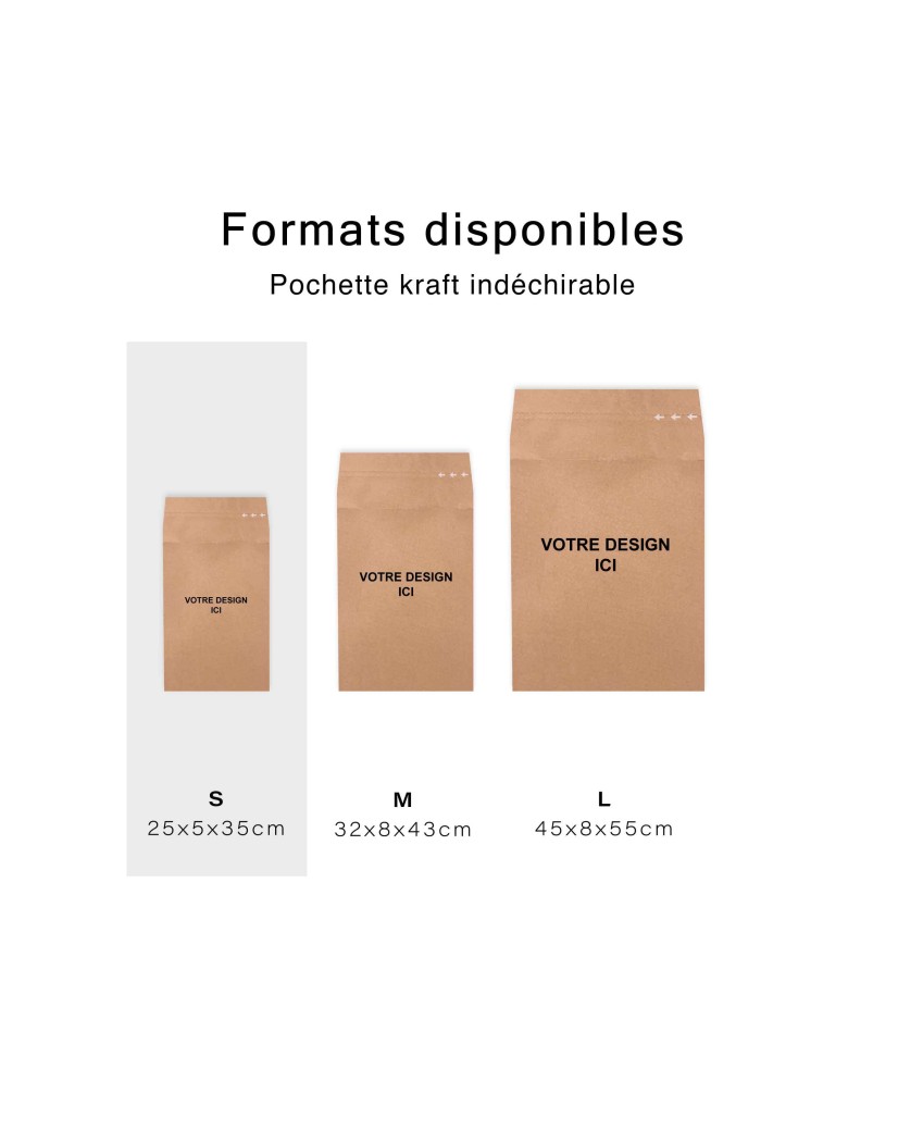 Pochette kraft indéchirable S