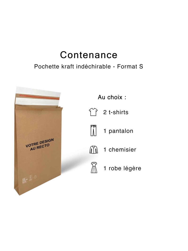 Pochette kraft indéchirable S