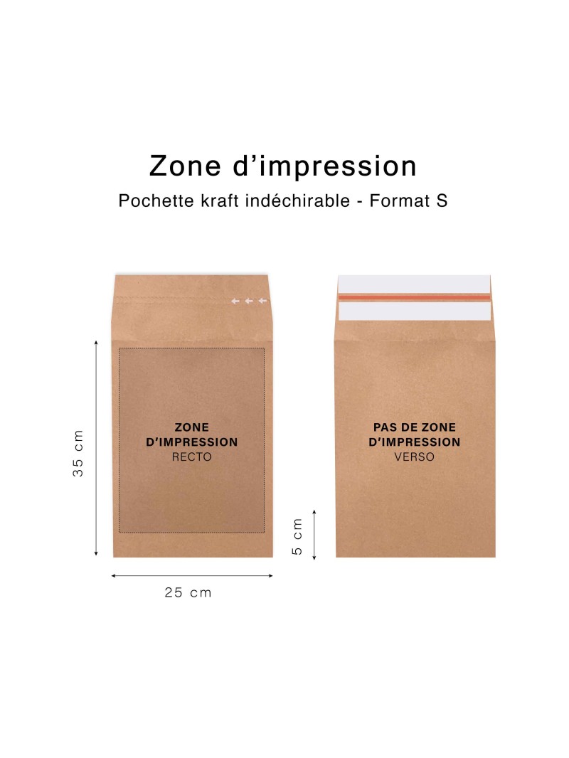 Pochette kraft indéchirable S