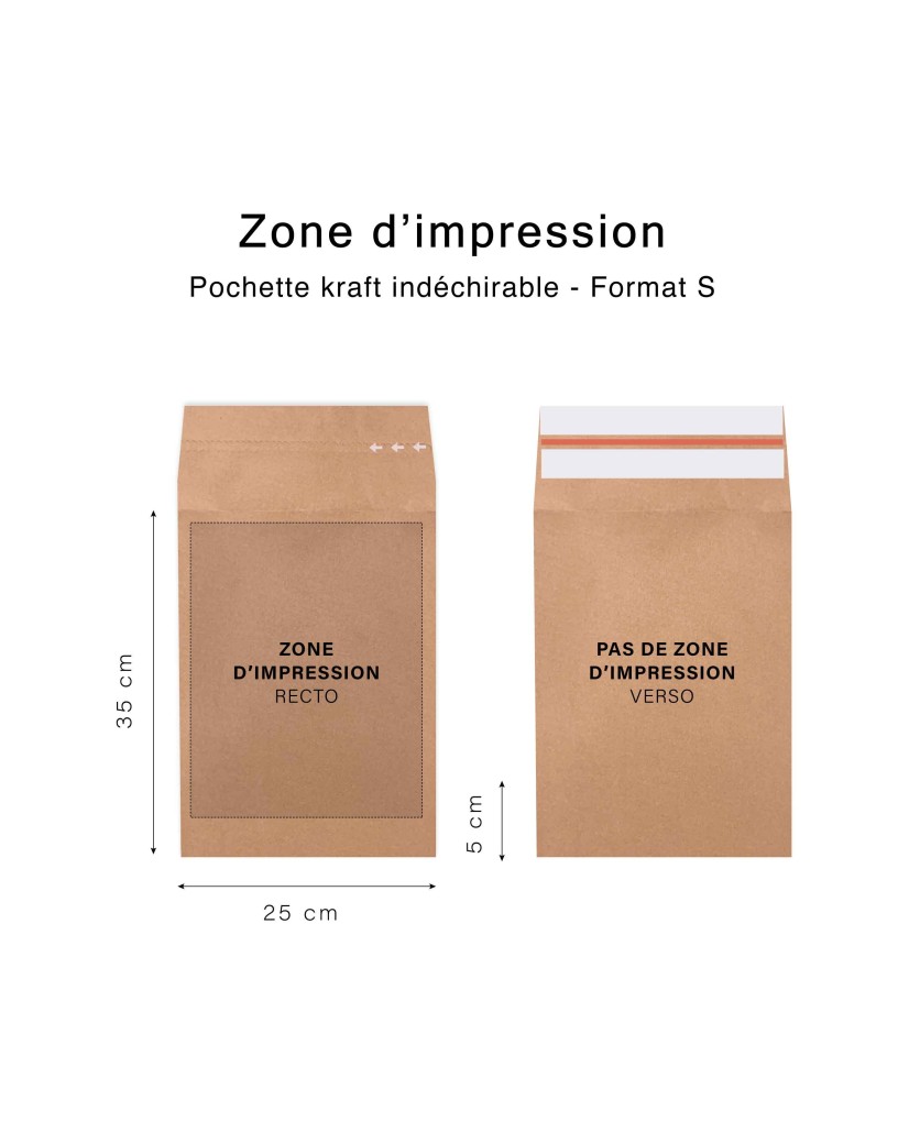 Pochette kraft indéchirable S