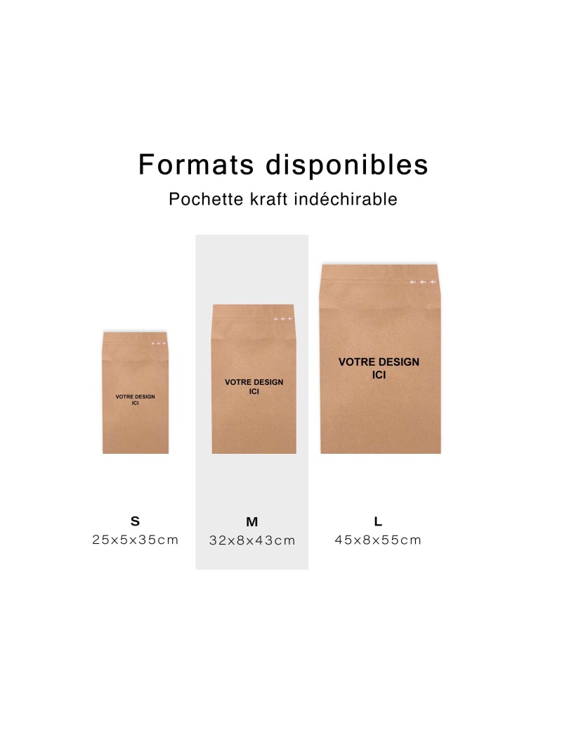 Pochette kraft indéchirable S