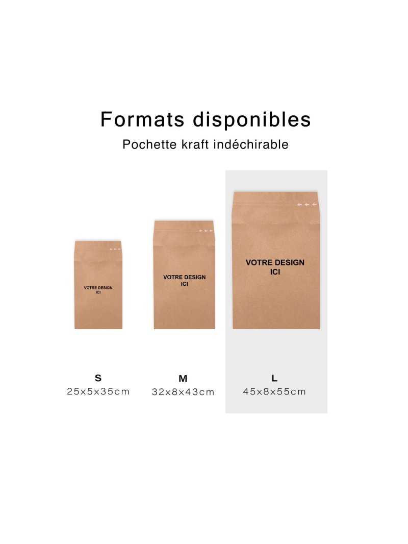 Pochette kraft indéchirable S