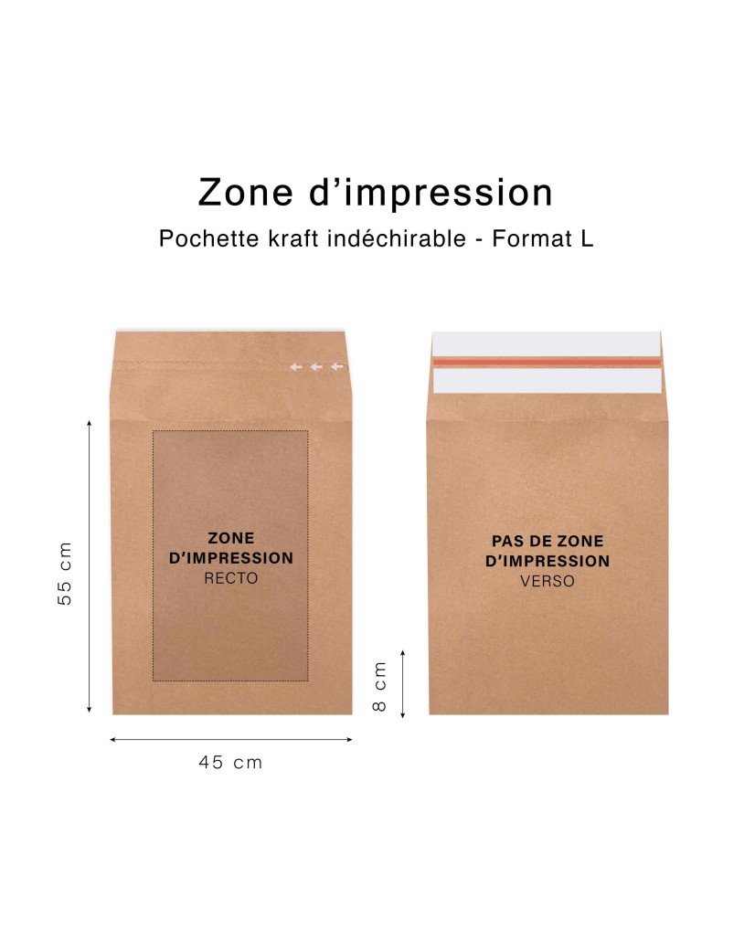 Pochette kraft indéchirable S