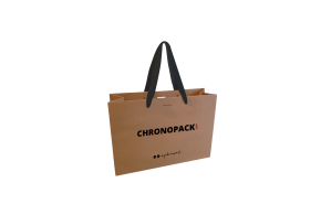 Luxury paper bags - Kraft M - Ribbon handles