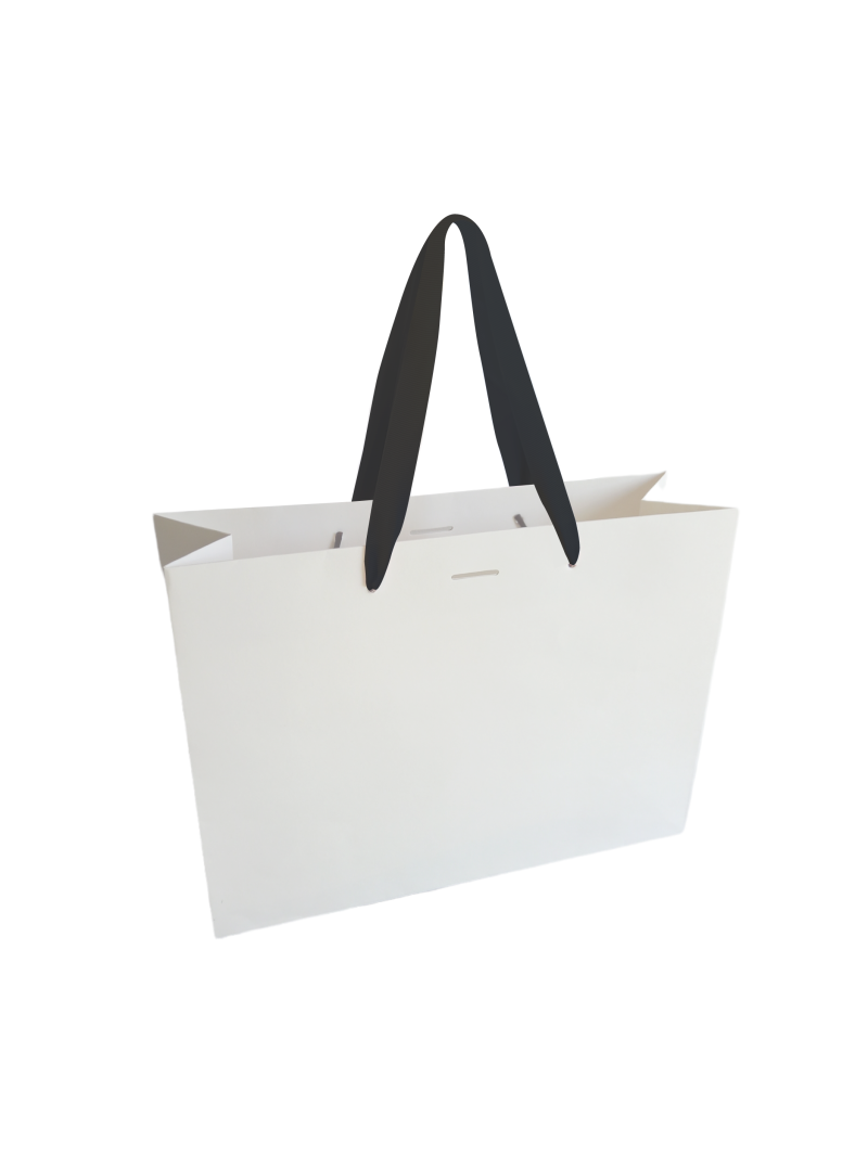 Sac papier Luxe - Blanc L