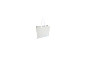 Sac papier Luxe poignée ruban blanc - Blanc XS sans impression