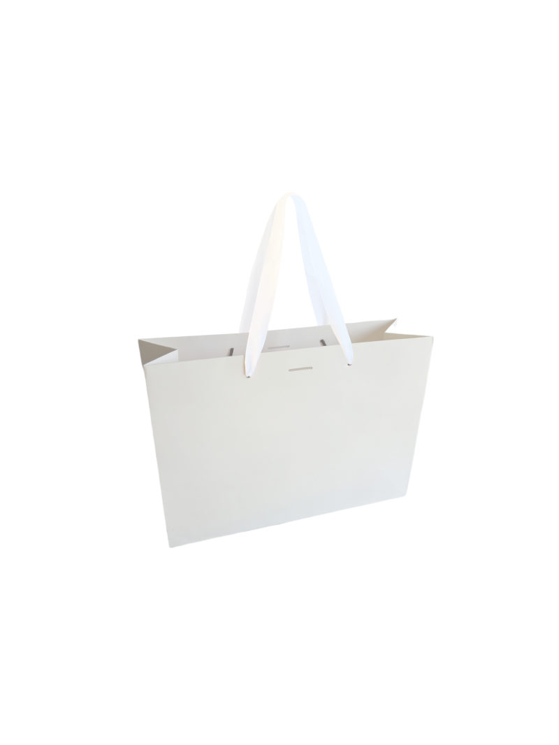 Sac papier Luxe - Blanc M