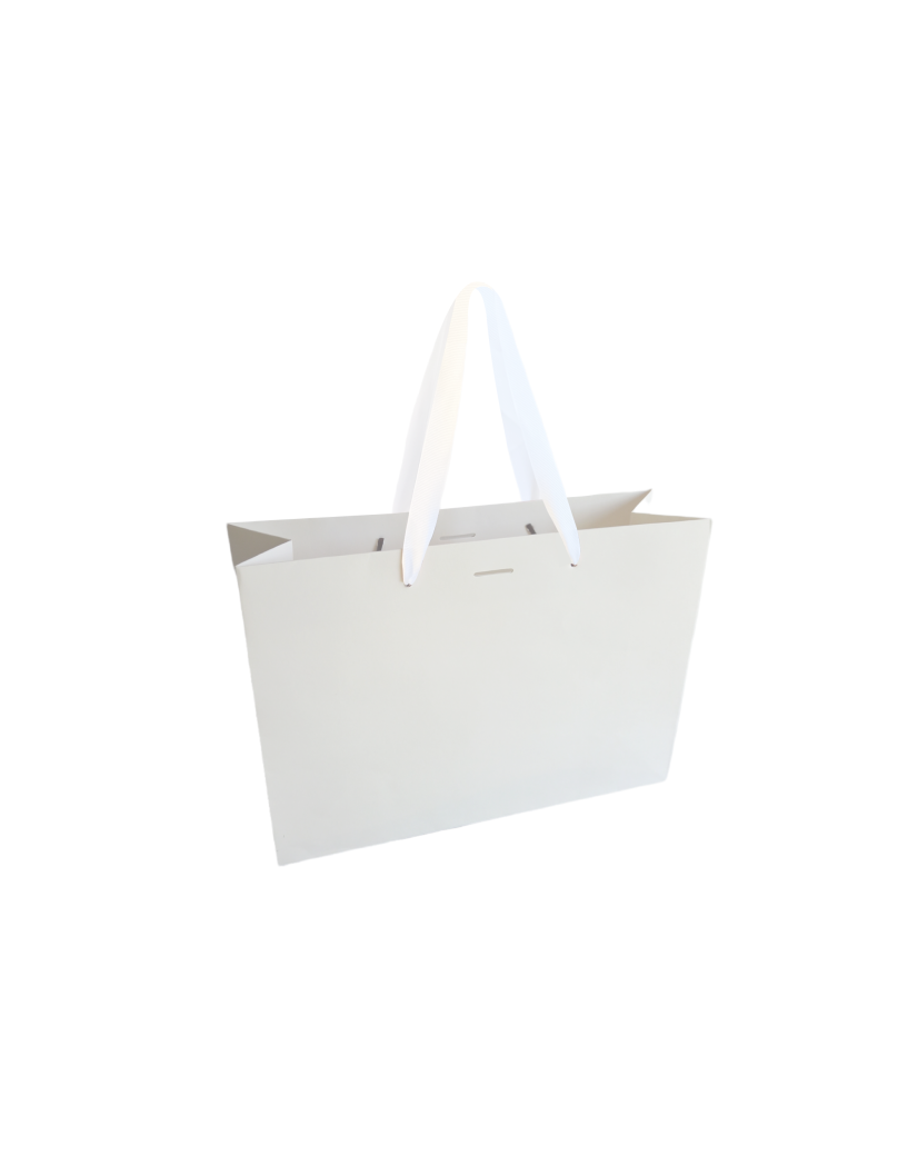 Sac papier Luxe - Blanc M