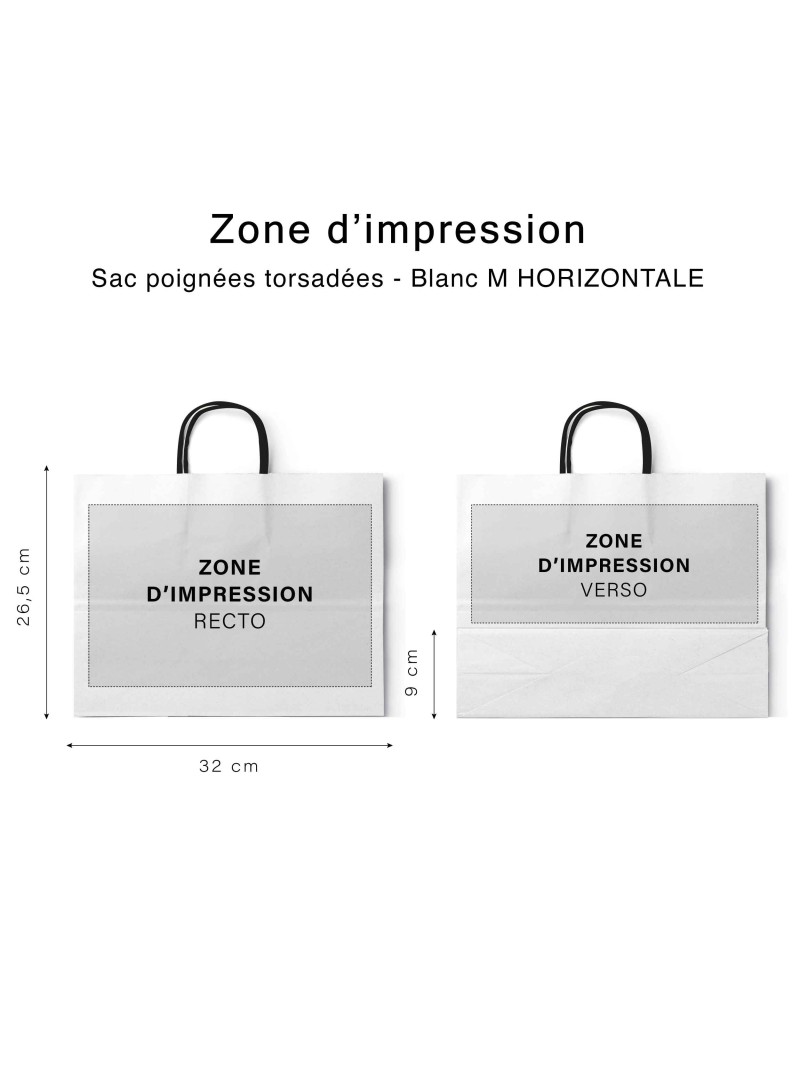 Bolso asa trenzada negro - Blanco M HORIZONTAL