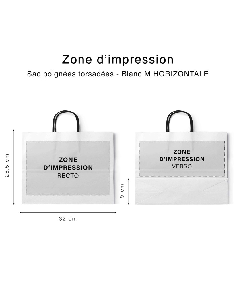 Bolso asa trenzada negro - Blanco M HORIZONTAL