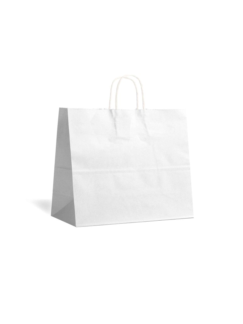 Twisted handle bag - White M HORIZONTAL without immpression