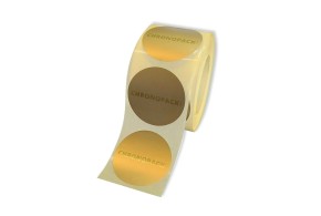 Round label - Matt gold (gold/silver logo)