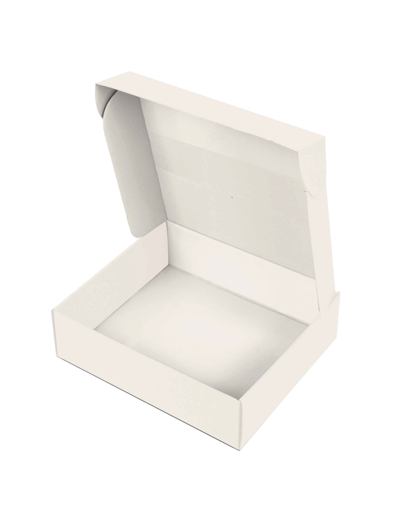 Caja - kraft blanco L RECTANGULO