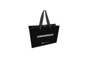 Luxury Paper Bags - Black M - Ribbon Griffe