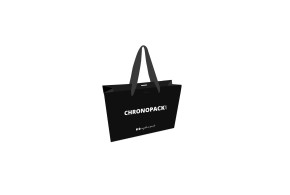 Luxury paper bags - Black S - Ribbon handles