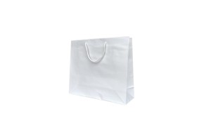 Sac papier Blanc poignée Cordelette Blanc