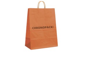 ORANGE PAPER BAG L