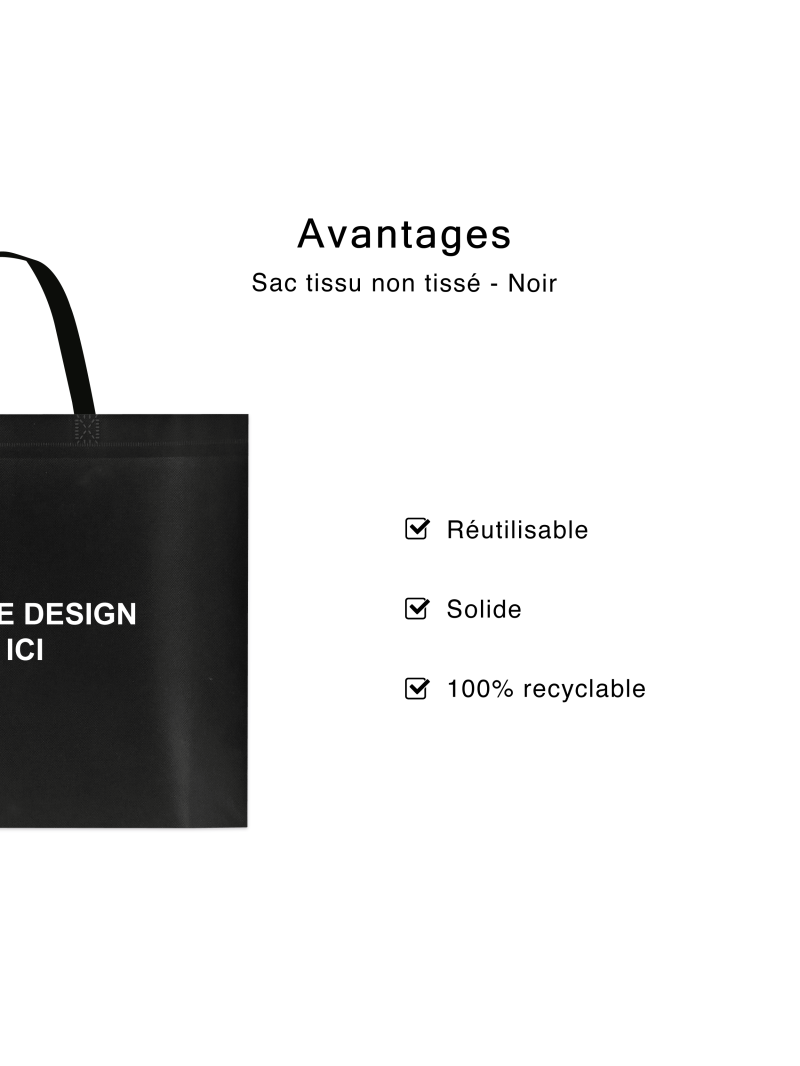 SAC TISSU NON TISSE NOIR