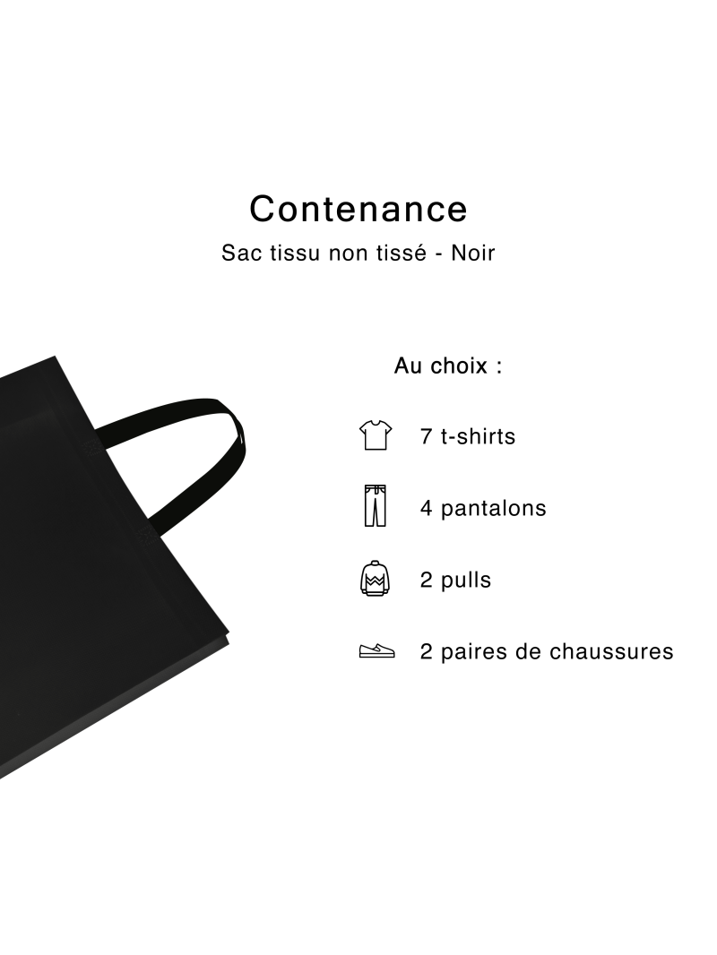 SAC TISSU NON TISSE NOIR